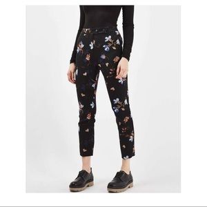 [Topshop] floral print cigarette pants size 6